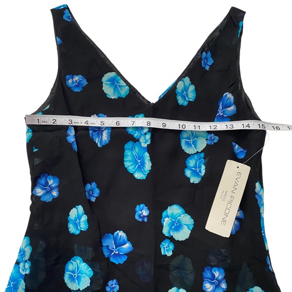 NWT Evan-Picone Floral Print V-Neck Sleeveless Dress Size 8 - Picture 5 of 14